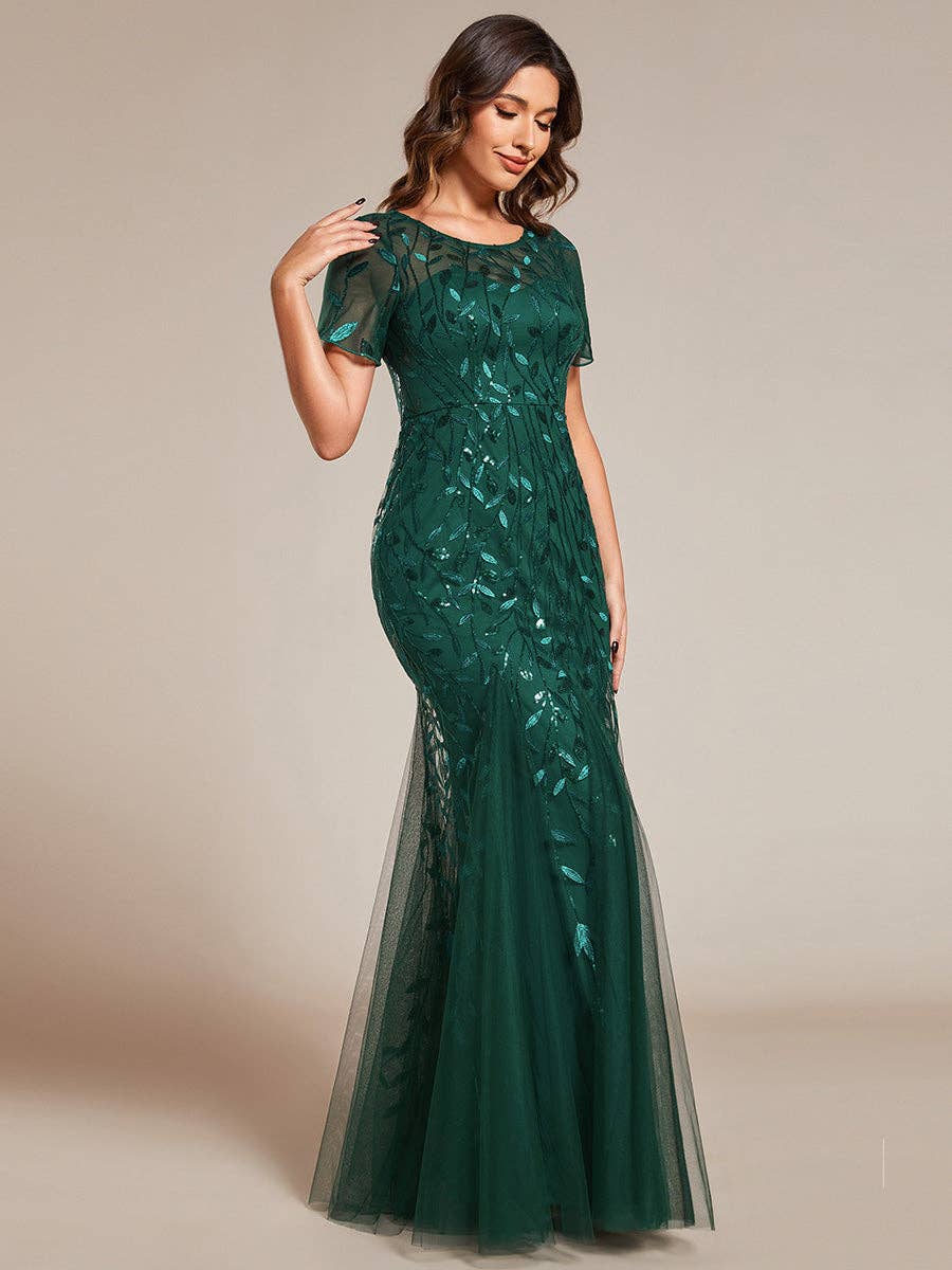Ever-Pretty – wholesale Gown – Women's – Sequin Shiny Fishtail Tulle Dresses for Party59