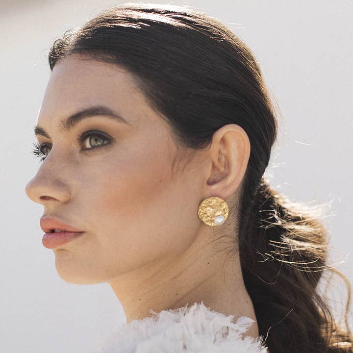 ACUS - Wholesale Stud/Post Earrings - Aconite Pearl Earrings1