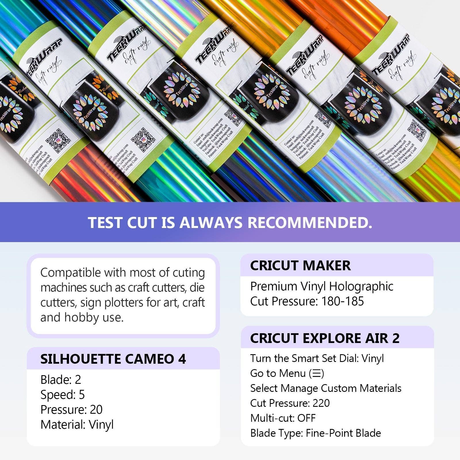 Crafting with CT - Wholesale Craft Supplies - Holographic Glossy Rainbow Vinyl 12x12 sheets3