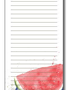 Watermelon List Pads for wholesale by WORDS & WATERCOLORS BY PEG CONLEY