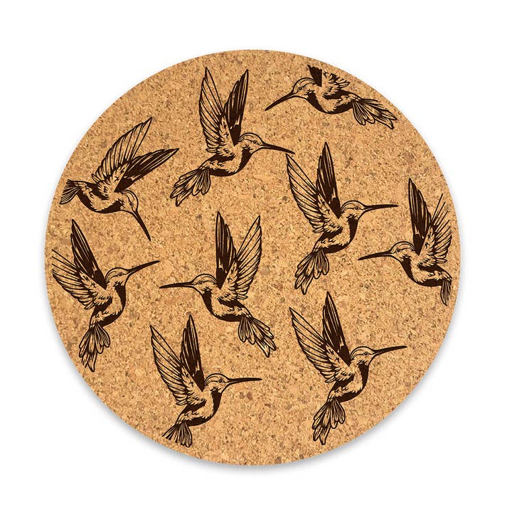 Hummingbirds Cork Coaster for wholesale by So Very Lovely