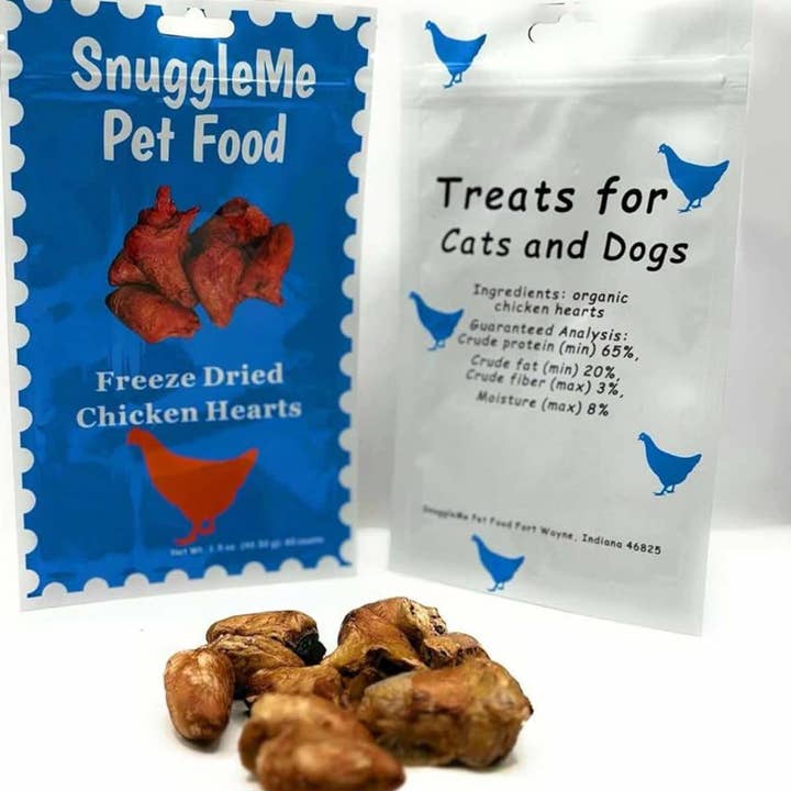 Cœurs de poulet lyophilisés Snuggleme pour la vente par Snuggleme