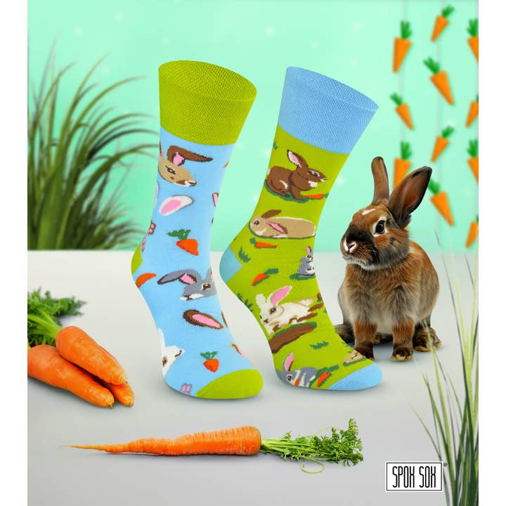 Spox Sox – wholesale Socks – Unisex – Rabbit socks - Bunny socks - casual mismatched socks