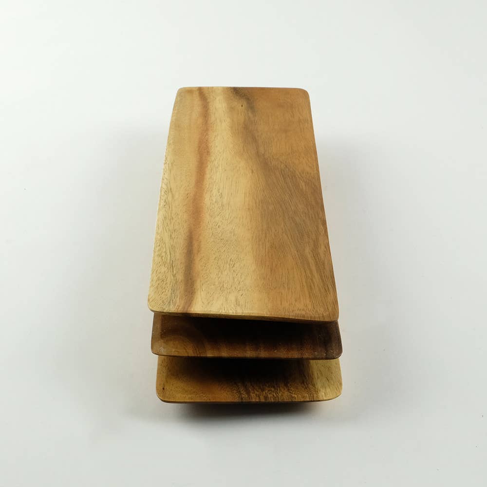 shesay – wholesale Dinner plate – ACACIA WOOD long plate3