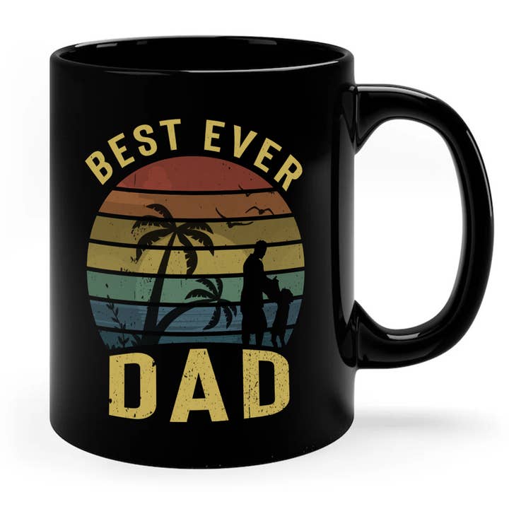 Best Dad Ever Mug, Best Dad Vintage Mug, Unique Fathers Day for wholesale by byMerryWorks