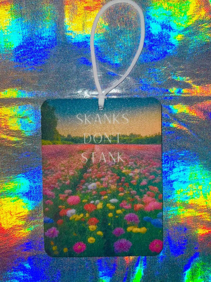 Skanks Don't Stank Funny Floral Car Air Freshener for wholesale by MP Bag Makers