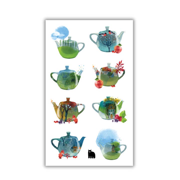 Théières Scenic pour la vente par Four Bears Sticker Club