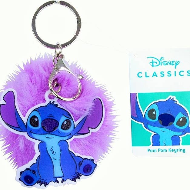 KIDDY-MOOV - Wholesale Keychain - Kids - Stitch plush pompom keychain 7cm + plastic pendant 65