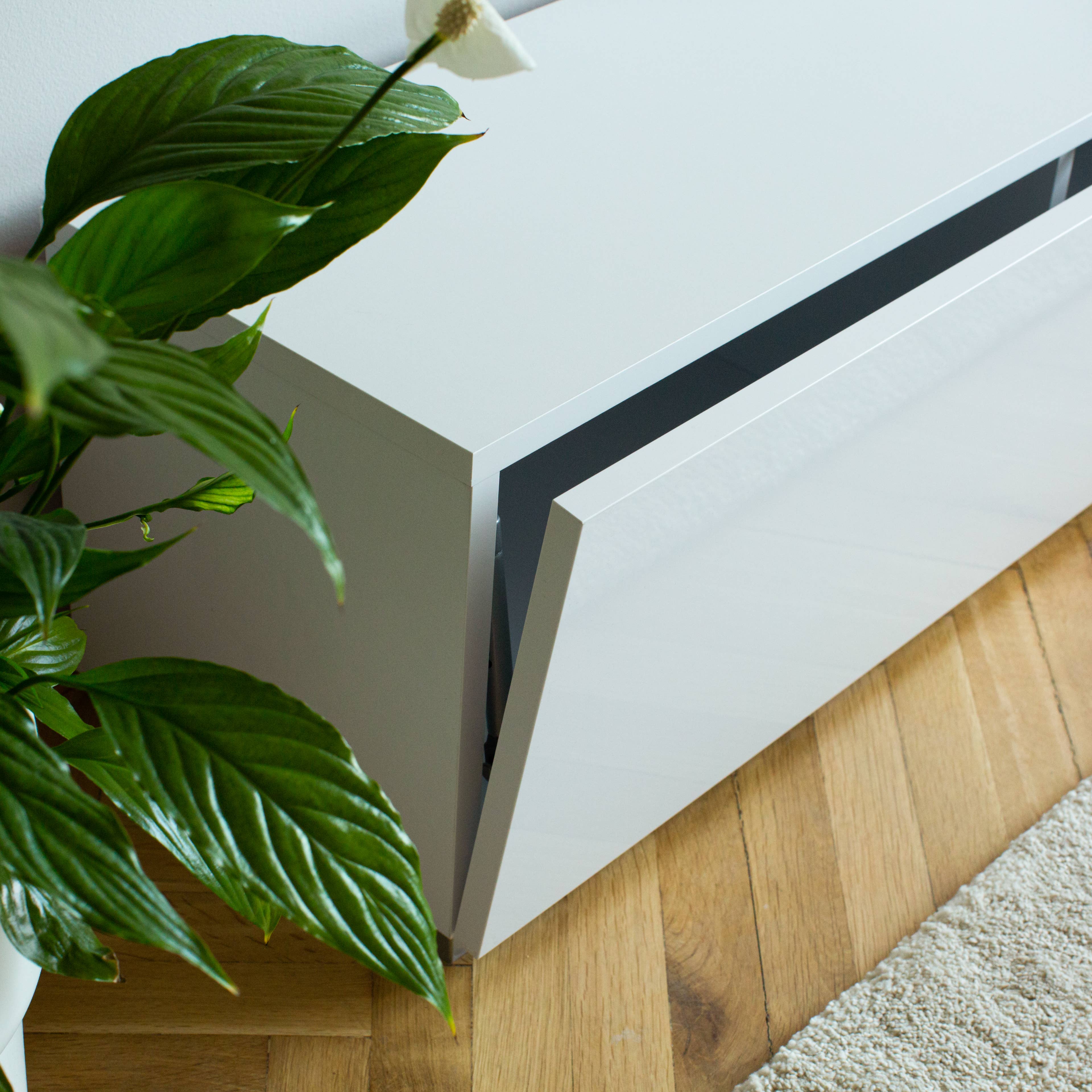 PLATAN ROOM - Wholesale Console Table - TV Cabinet TV Stand 105 cm Hanging or Standing White Gloss13