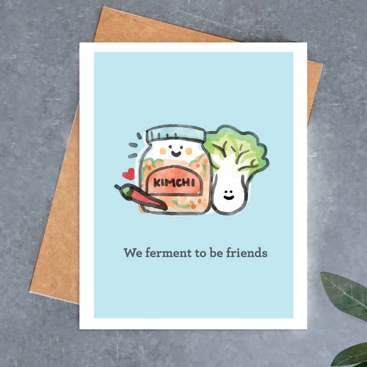 Carte d'amitié Kimchi pour la vente par Brightspot Design