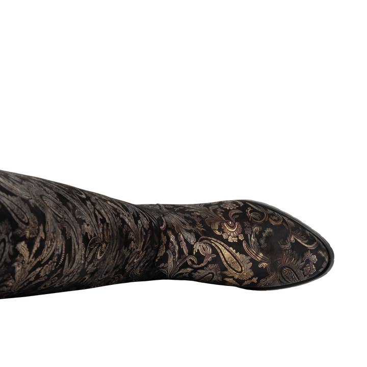 Embassy London – wholesale Boots – Women’s – Rubix - Black & Gold & Burgundy - Women's full length zip long boot5