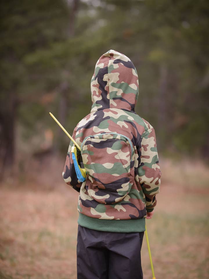 Sudadera con capucha Camo Backpack para niños y niños pequeños para venta al por mayor de Doodle Pants