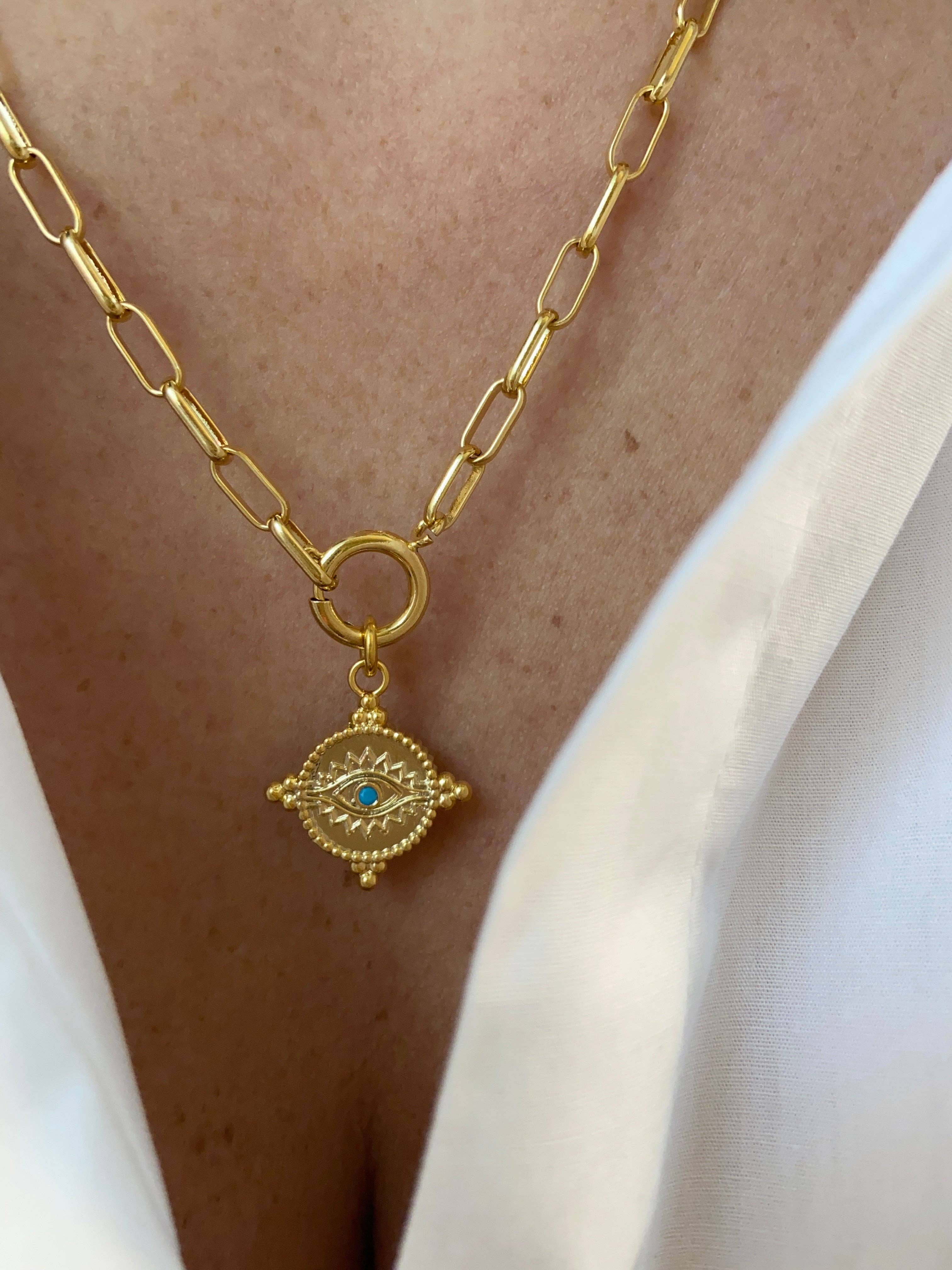 A.B. Paris – Engroshandel Halskæde med vedhæng – Elvina halskæde - Turkis3