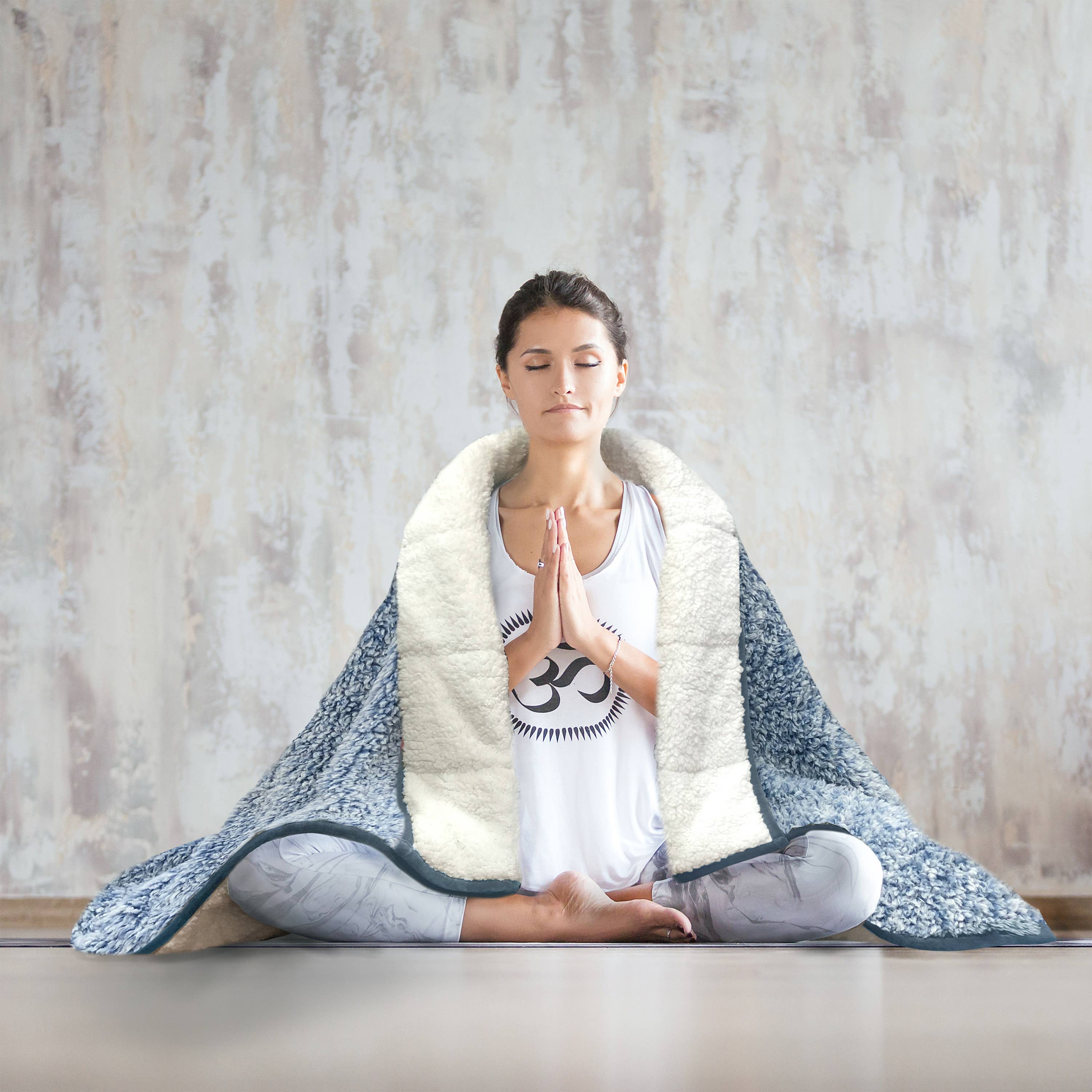 Sutton Home Fashions LLC – Manta para sofá por atacado – Cobertor de lance ponderado Teddy Sherpa3