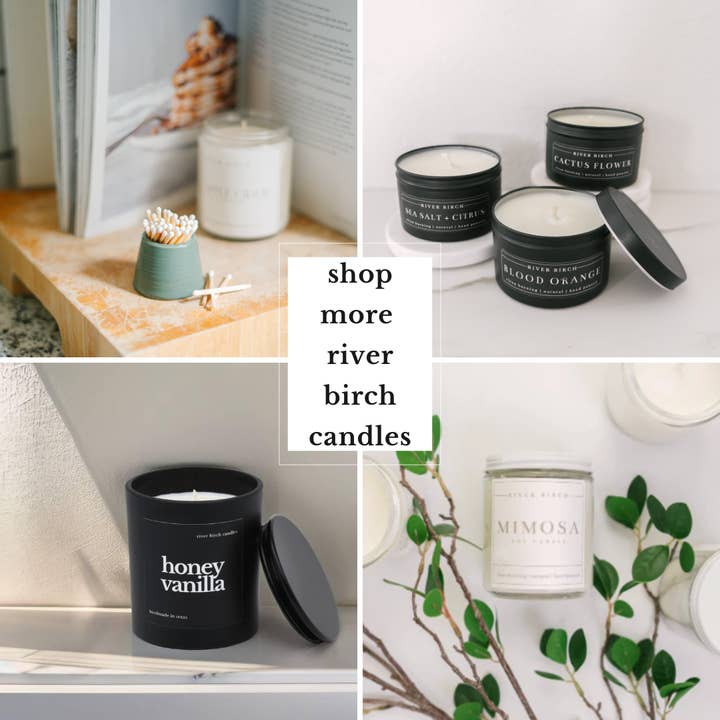River Birch Candles – Großhandel Kerze im Glas / gefüllte Kerze – 10 Unzen Weißer Salbei-Lavendel — Mattschwarz — Sojakerze5