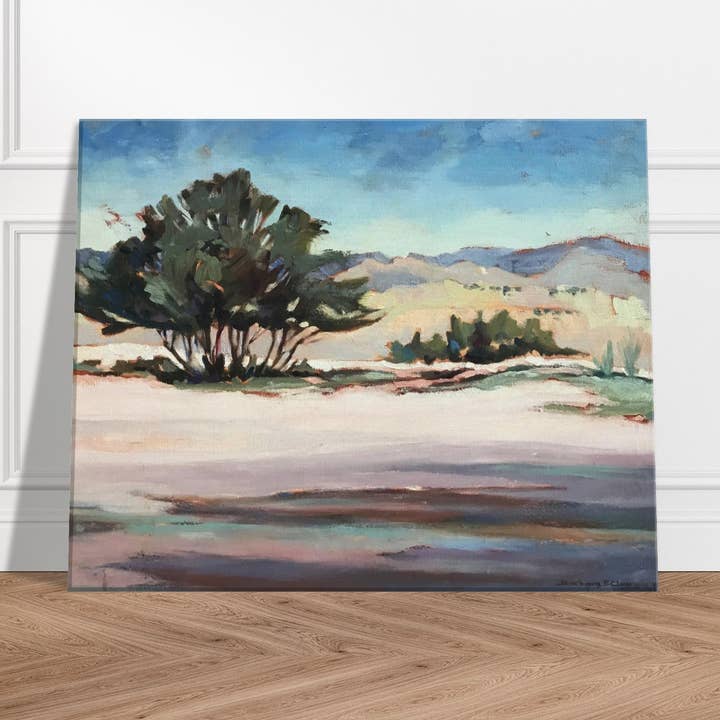 "Georgia's View" sydvästlig landskap I 16x20 tum konsttryck på duk I Originalkonstverk av amerikanska konstnären Barbara Cleary för wholesale av Barbara Cleary Designs