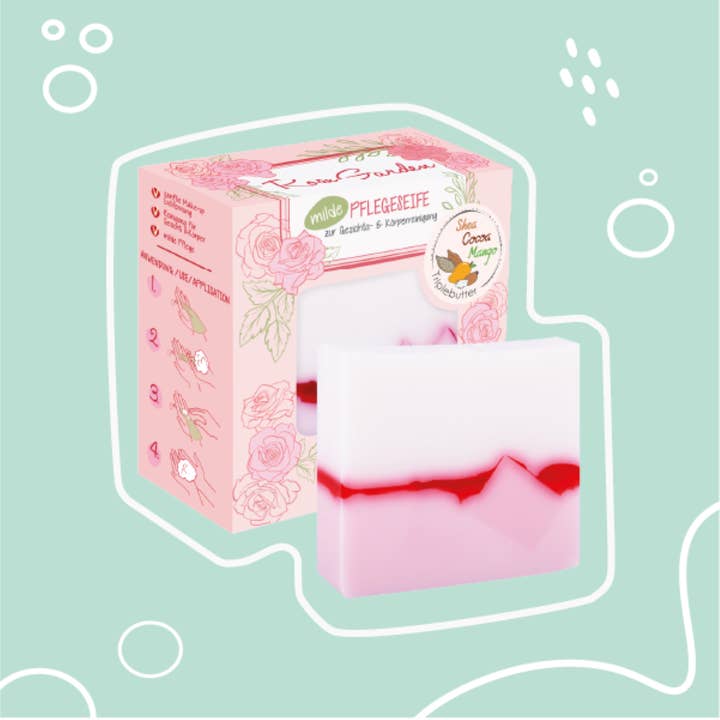BadeFee - Wholesale Bar Soap - Rose Garden Care Soap - with delicately floral rose