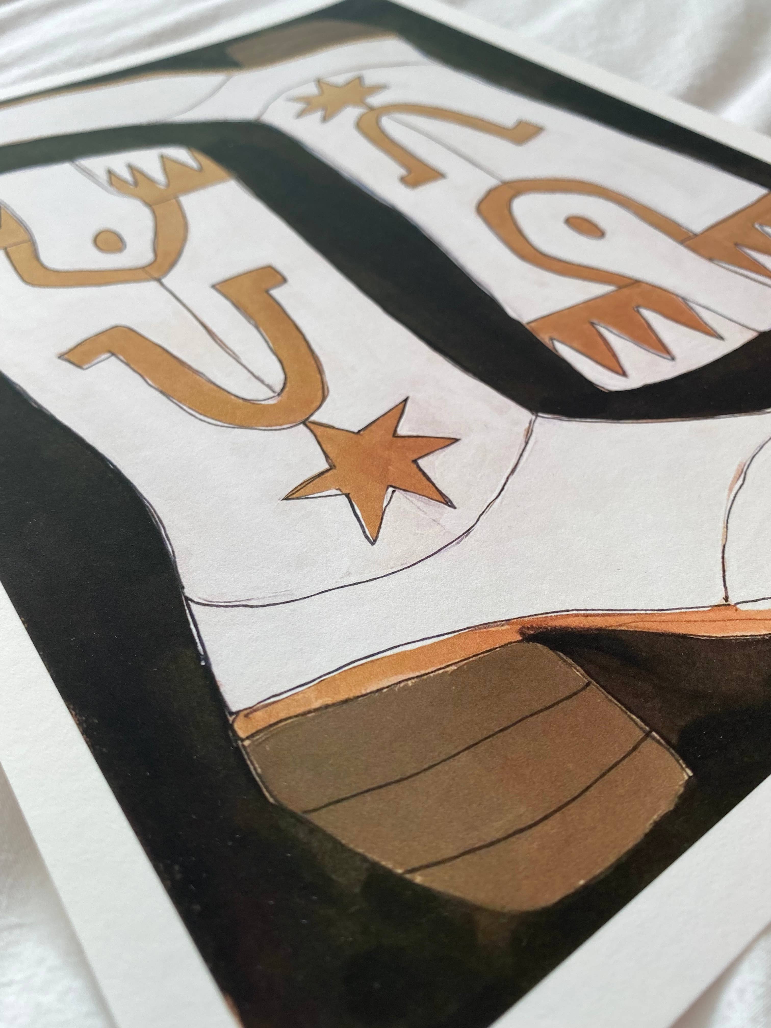 ALEX'S - Wholesale Art Print - Lucky Boots Print4