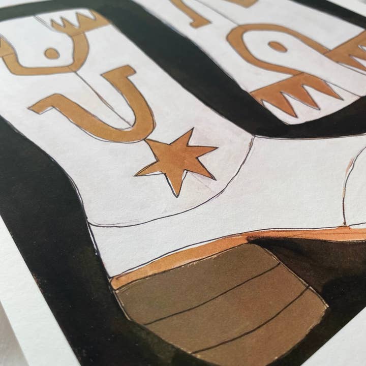 ALEX'S - Wholesale Art Print - Lucky Boots Print4