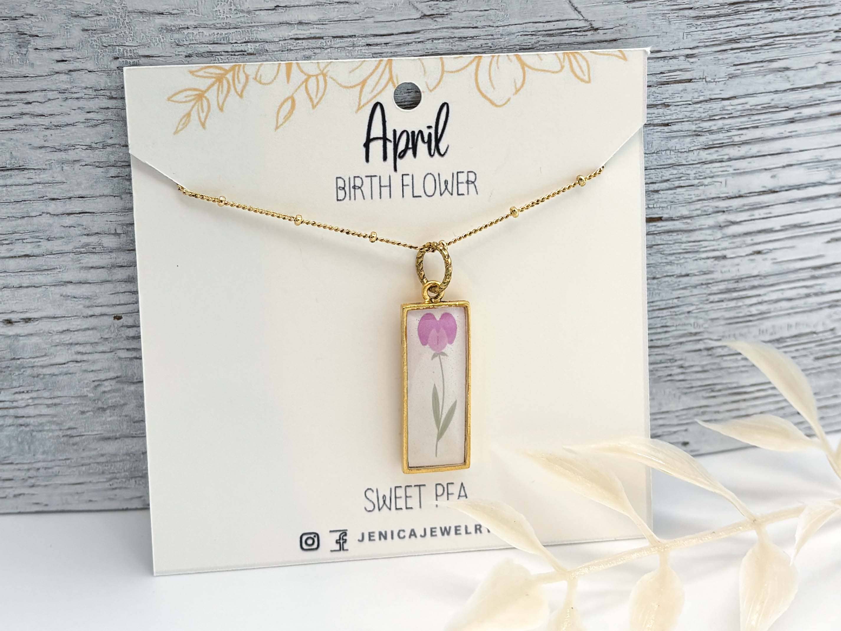 Jenica Jewelry - Wholesale Pendant/Charm Necklace - Birth Flower Necklace - Multiple Options13
