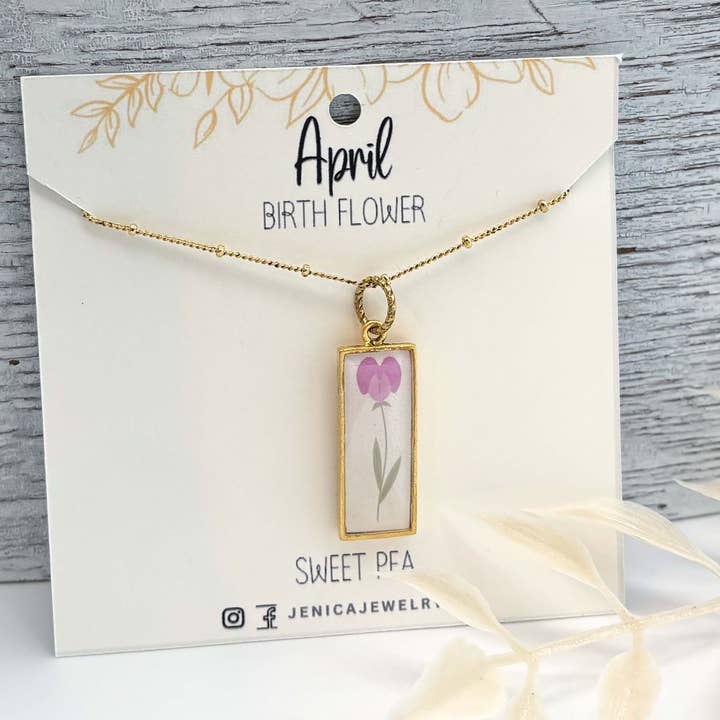 Jenica Jewelry - Wholesale Pendant/Charm Necklace - Birth Flower Necklace - Multiple Options13