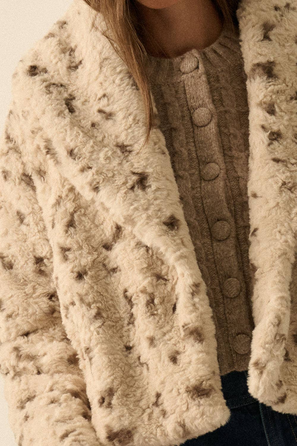 Promesa USA - Wholesale Jacket - Women's - Faux Rabbit Fur Fleece Shawl-Collar Pocket Jacket10