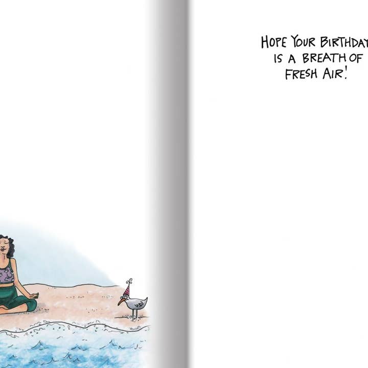 Oatmeal Studios - Vente Cartes d'anniversaire - Carte d'anniversaire Yoga Outdoors - 91171