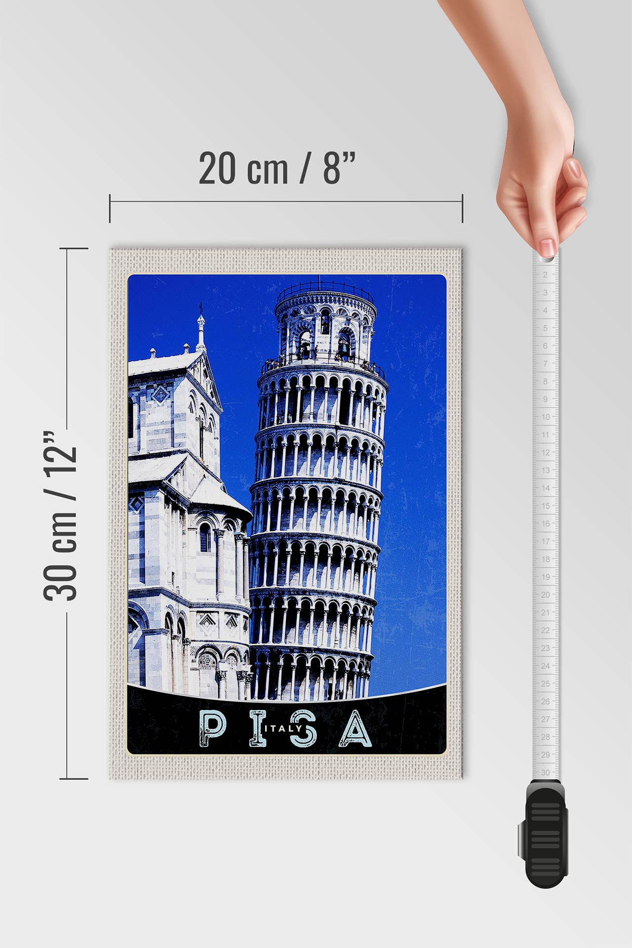 Femer - Wholesale Sign - Pisa Italy Lean Tower of Pisa Wooden Sign 20x30cm3