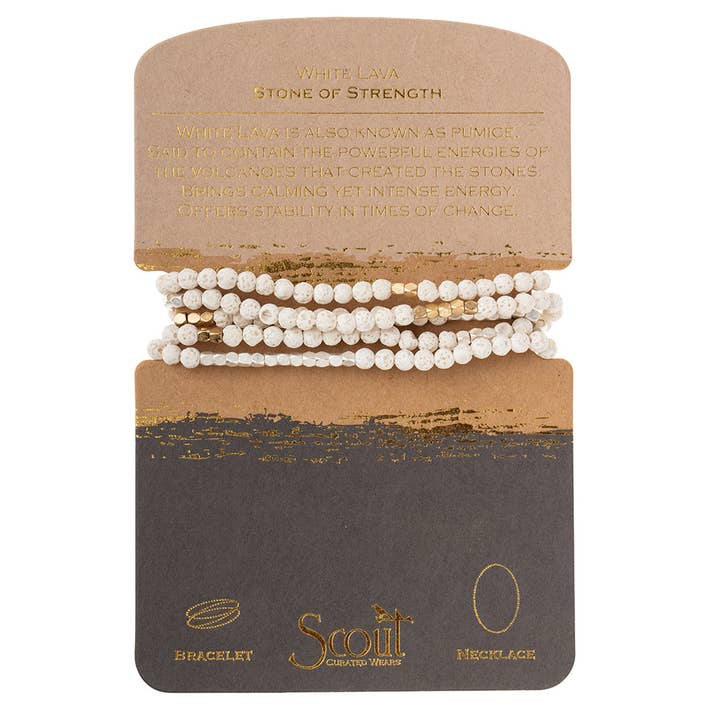 Stone Wrap: White Lava - Stone of Strength for wholesale by Scout Curated Wears