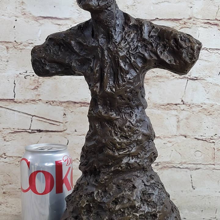 Bronzhaus - Wholesale Beeldje/beeldhouwwerk - Buste van Diego Surrealistische mannelijke sculptuur Bronzen standbeeld van Alberto Giacometti 15" x 7"1