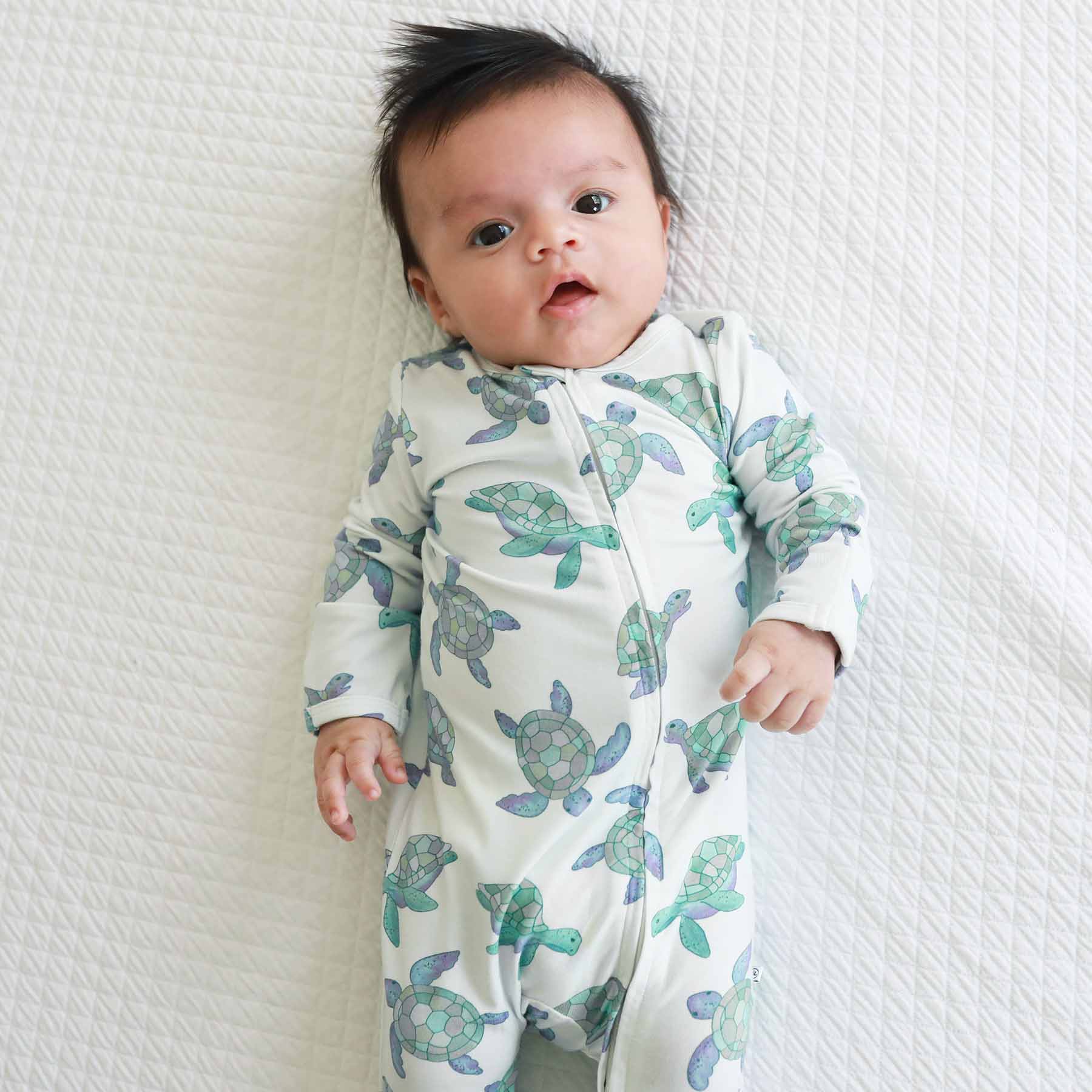 Caden Lane - Wholesale Sleepsuit - Baby - Totally Turtles Zipper Footie5