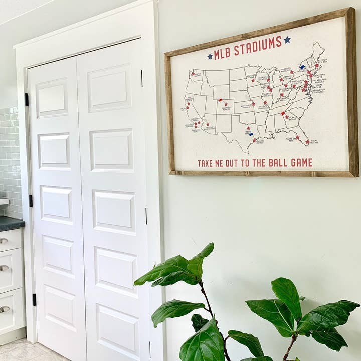Twelve Timbers - Wholesale Map - MLB Stadium Map Pinboard3