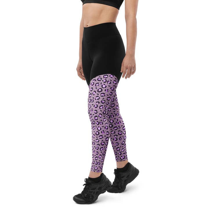 Guépard africain violet - Leggings de sport pour la vente par GymLeggs