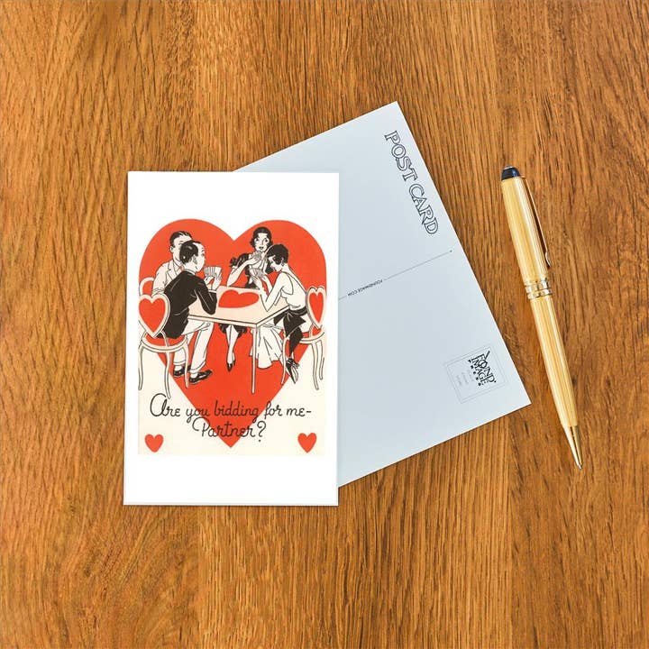Found Image Press - Wholesale Postcard - Postcard VL-240 Twenties Bridge Game, Valentine1