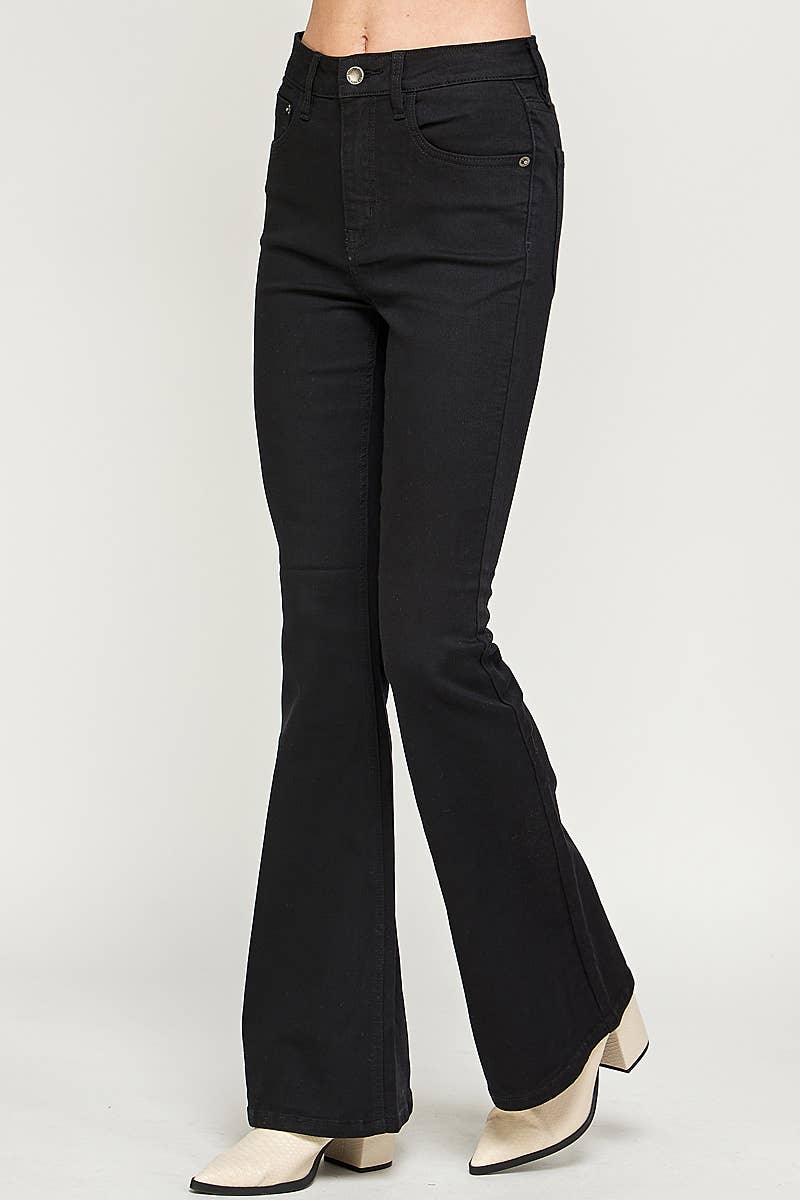 Weiss I1320HF - Weiß - High Rise Flare Jeans für den Großhandel auf Faire11