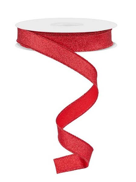 5/8"X10YD SHIMMER GLITTER - RED - RGF108924 for wholesale by General Wholesale Inc