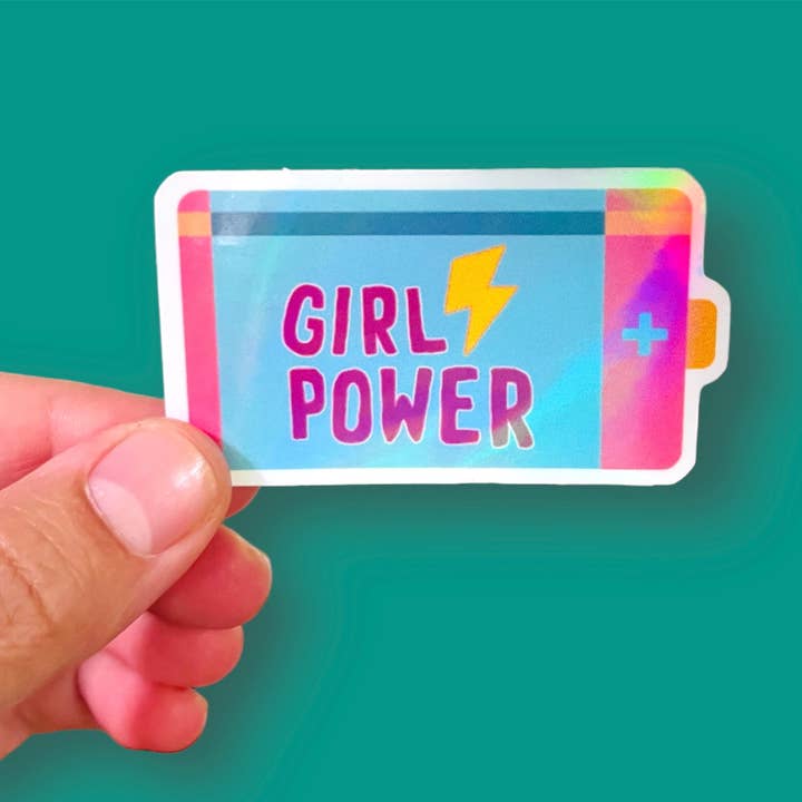 Tiny Baker Creations - Wholesale Sticker - Girl Power Holographic Sticker | Feminist Sticker | Empower