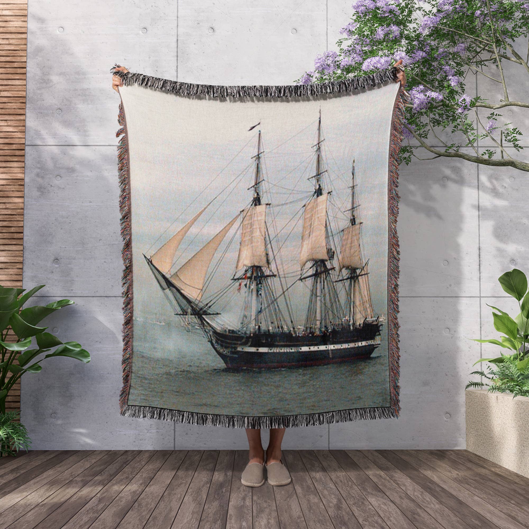 3dRose - Wholesale Throw Blanket - 3dRose, USS Navy Constitution Ship, Blanket2