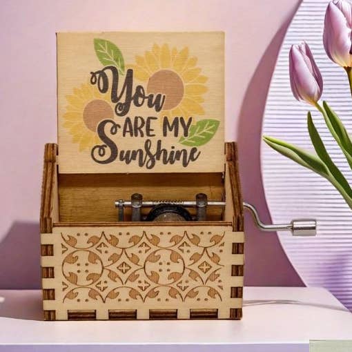 You Are My Sunshine - Premium Winder 3.5" Wooden Music Box for wholesale by St. Louis Wholesale LLC