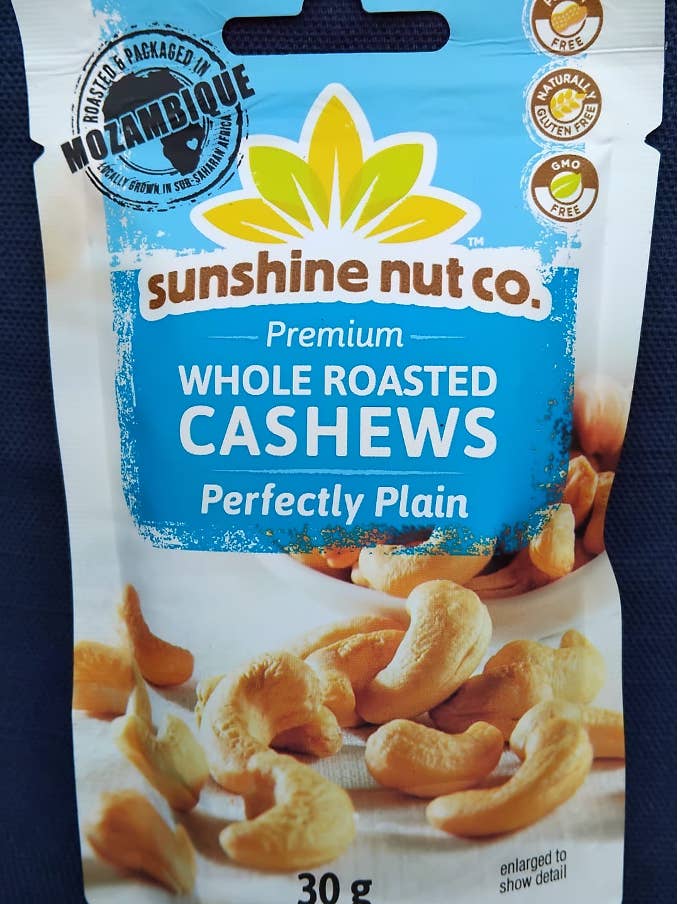 Sunshine Nut plain cashews 30g - box of 12 for wholesale by African Kingdom