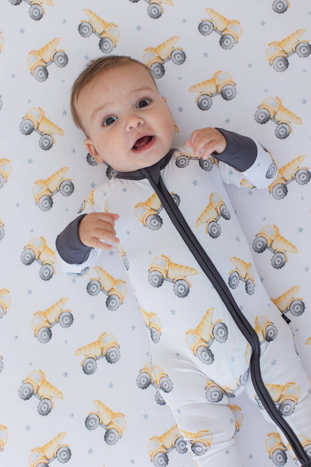 Blush Lotus - Wholesale Jumpsuit - Baby - Dump Trucks - Zippy2