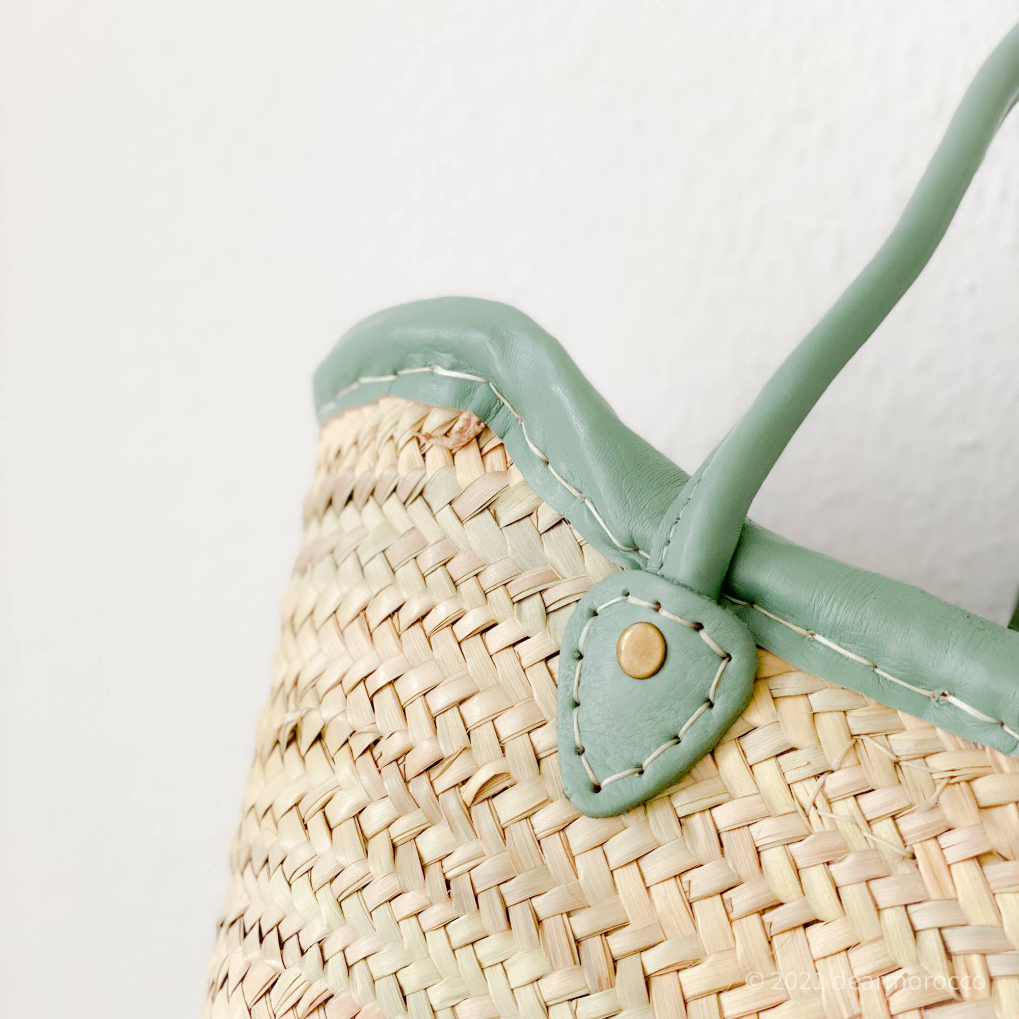 dear Morocco - Wholesale Beach Bag - French market basket // Moroccan /  with long leather handle6