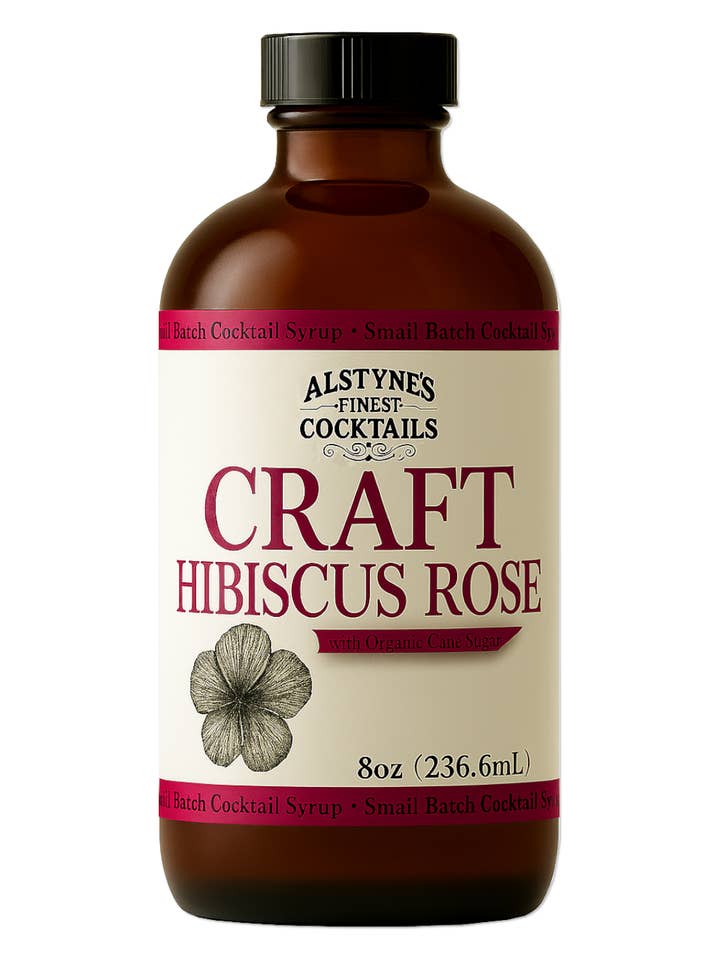 Alstyne's Finest - Craft Hibiscus Rose Cocktail Syrup for wholesale by Alstyne's Finest by Dowling Distilling