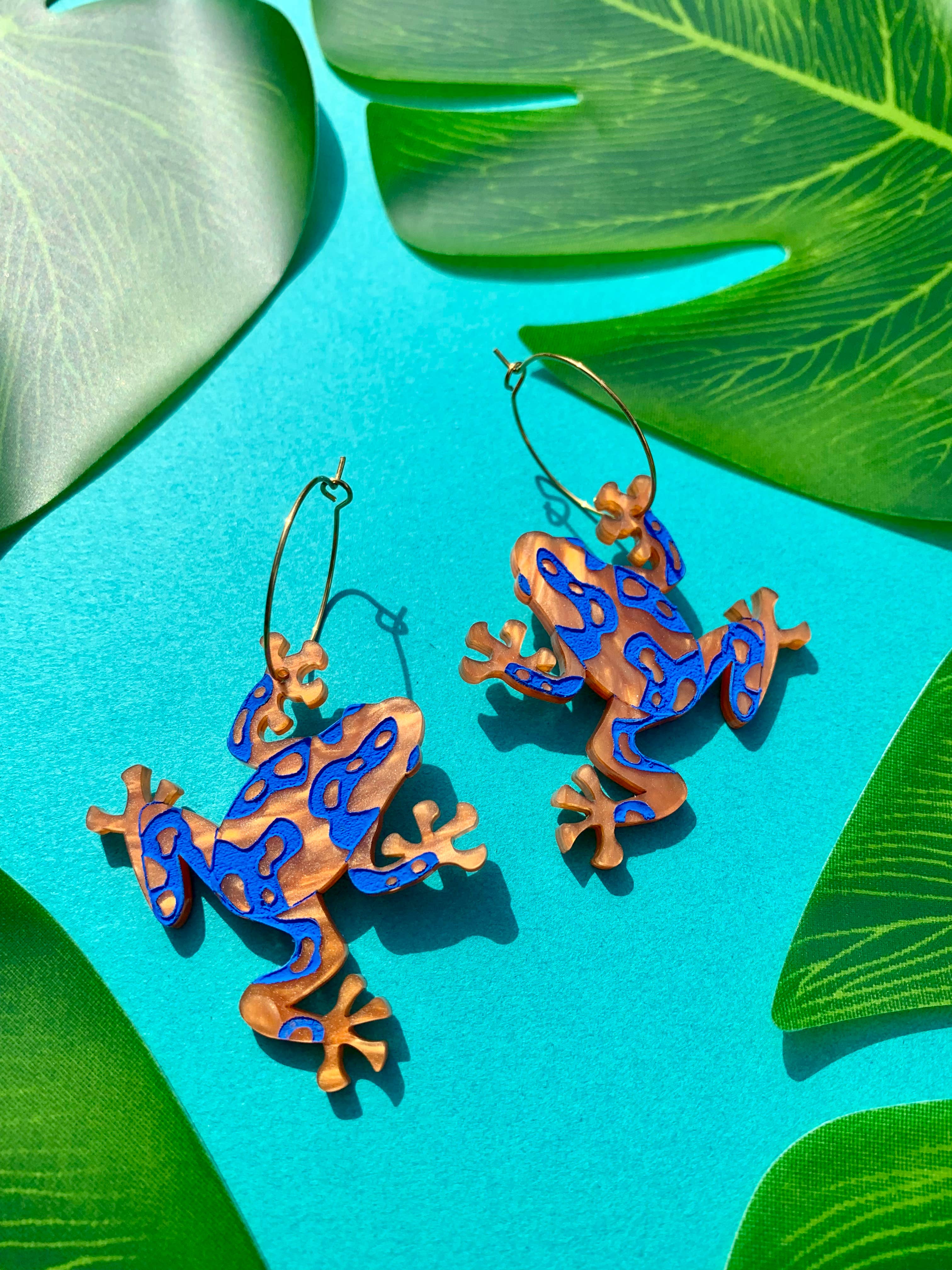 Not Picasso - Wholesale Hoop Earrings - Dart Frogs 1