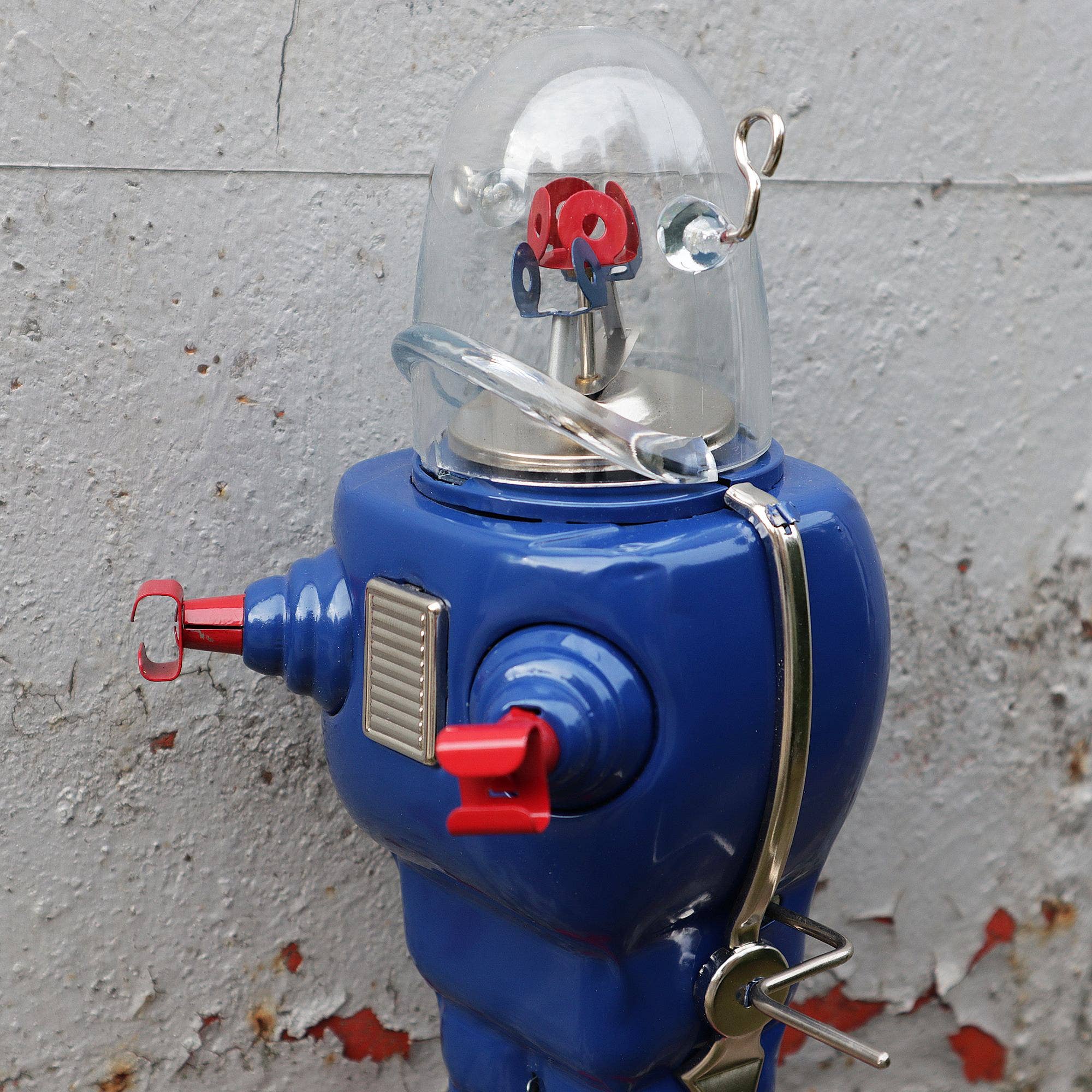 Tribal Trade GmbH - Wholesale Decorative Figurine - Robot Robot Space Trooper blue tin robot10