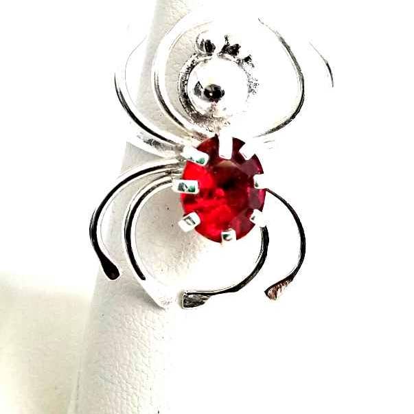 Costello International - Wholesale Cocktail/Statement Ring - Silver Spider Swarovsky Crystal Rings