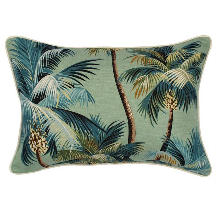 Cushion Cover-With Piping-Palm Trees Lagoon-35cm x 50cm for wholesale by Escape To Paradise