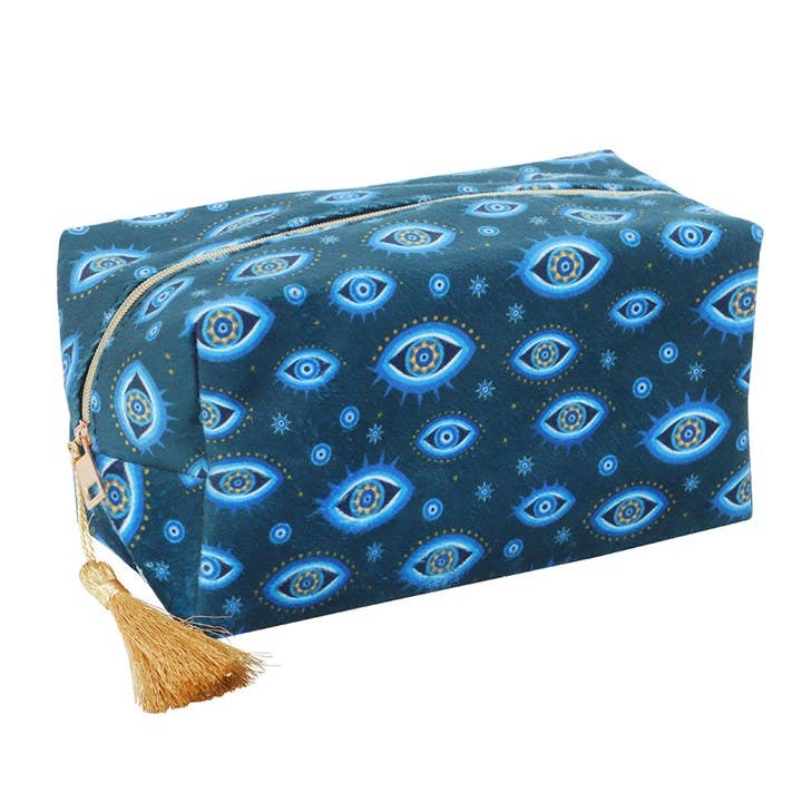 Something Different Wholesale - Wholesale Makeup/Cosmetic Bag - All Seeing Eye Print Velvet Makeup Bag1