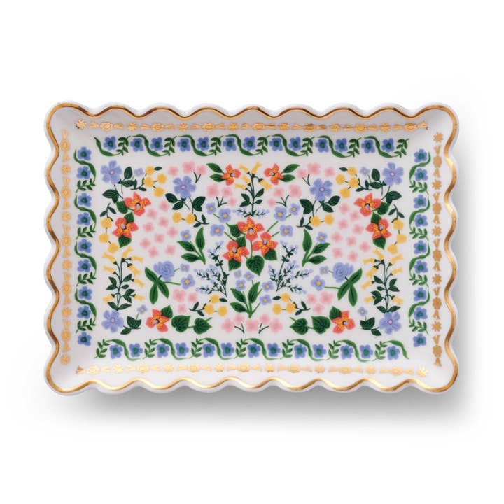 Wildwood Porcelain Catchall Tray for wholesale by Rifle Paper Co.