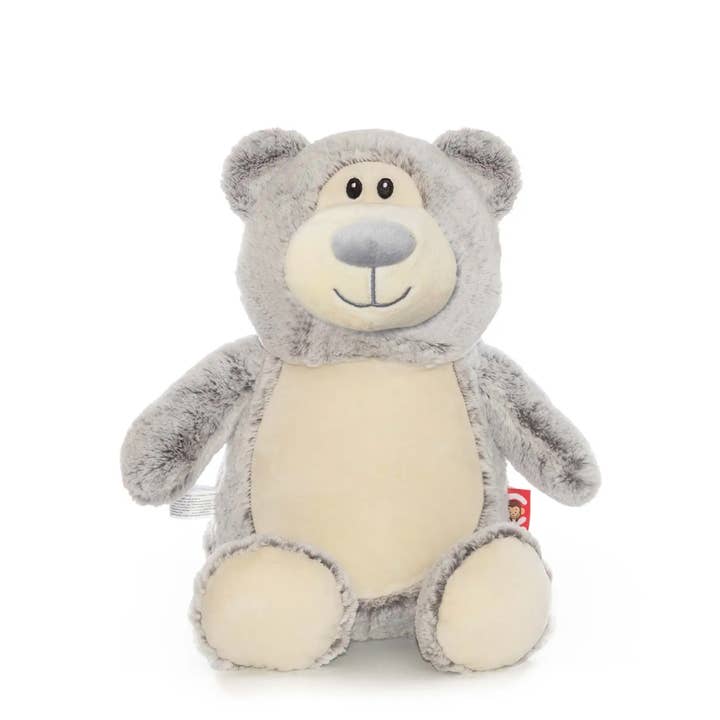 Grey Bear with removable stuffing pod for wholesale by Cubbies